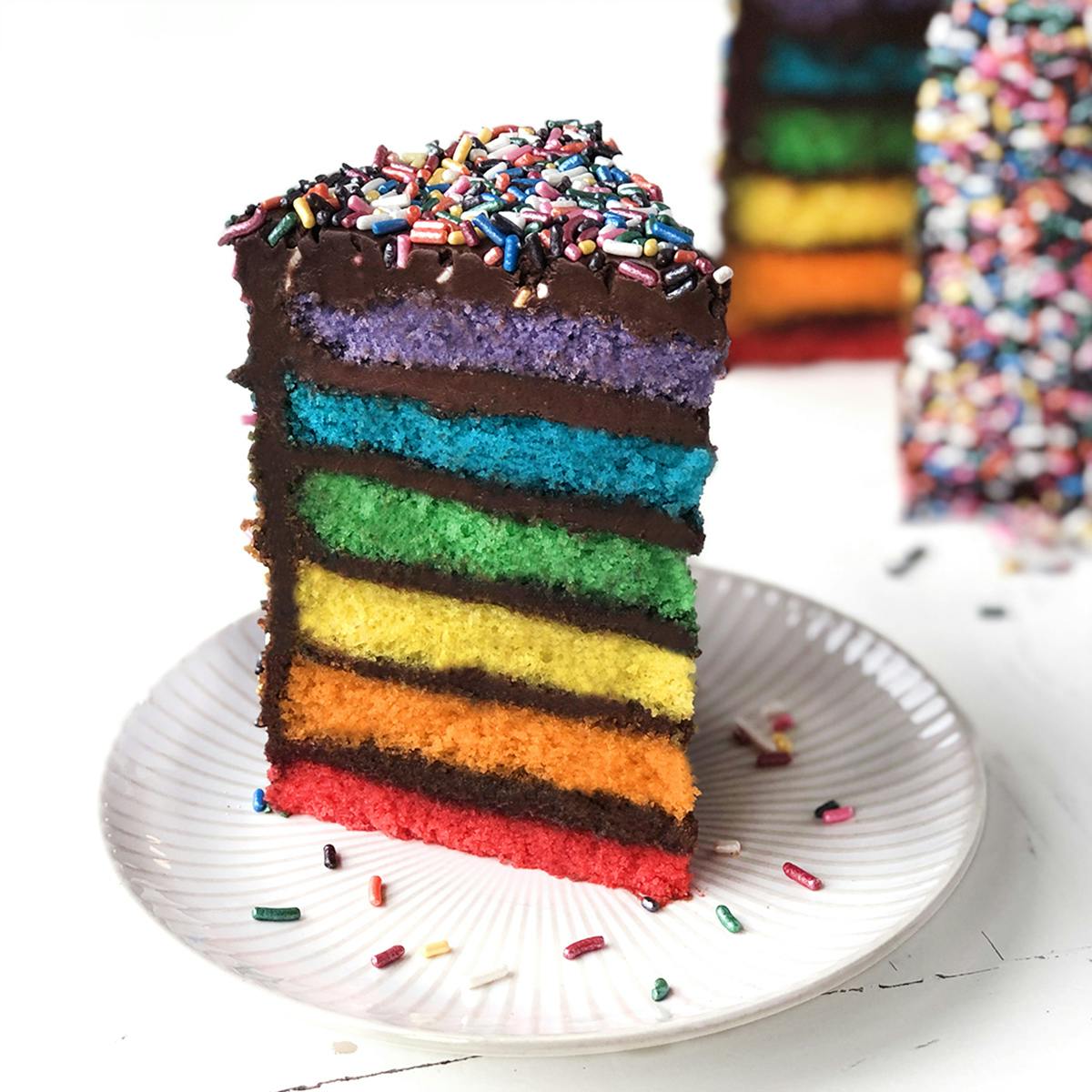 Featured image of post Simple Way to Chocolate Rainbow Cake Images