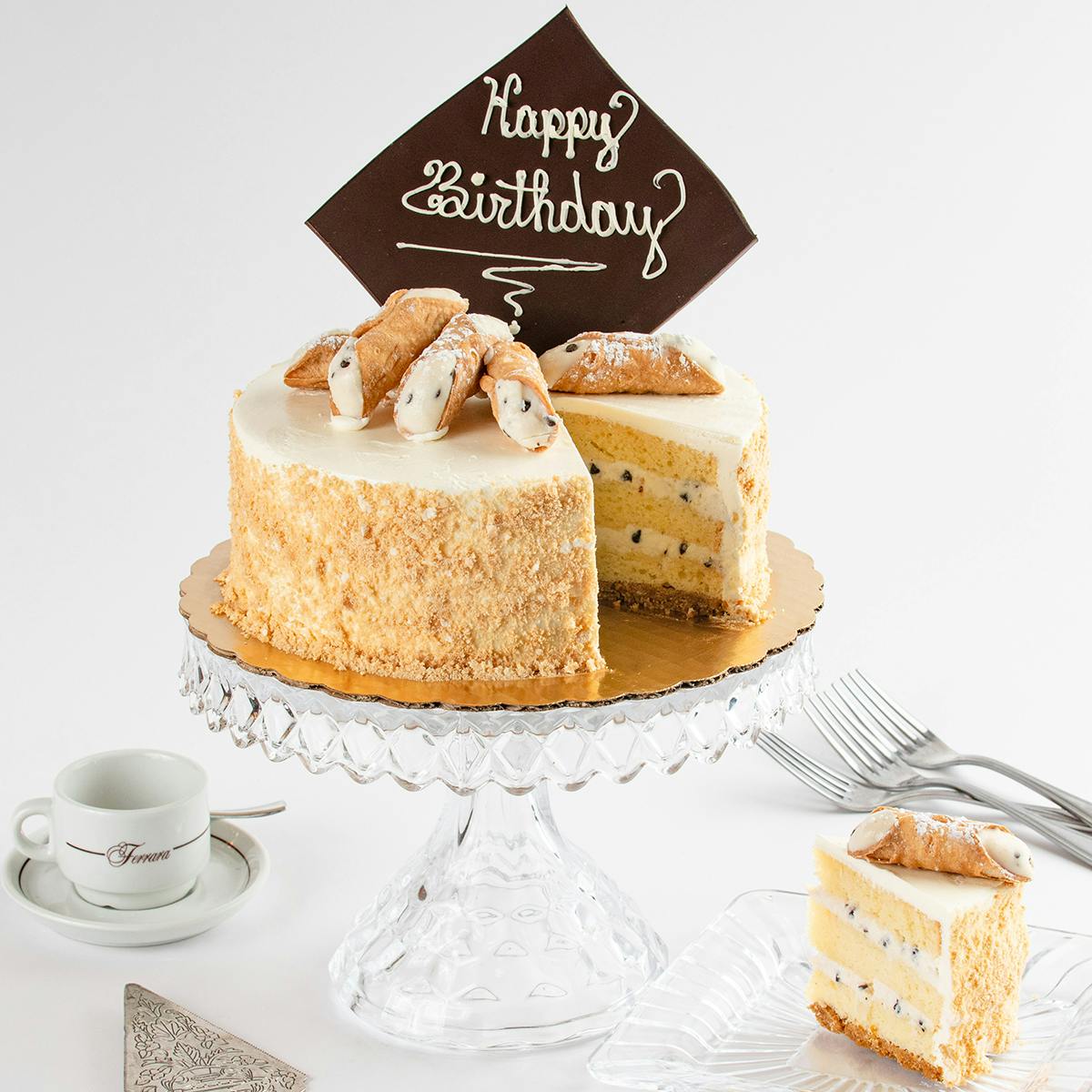 Vanilla Cannoli Cream Cake Birthday Pack By Ferrara Bakery Goldbelly