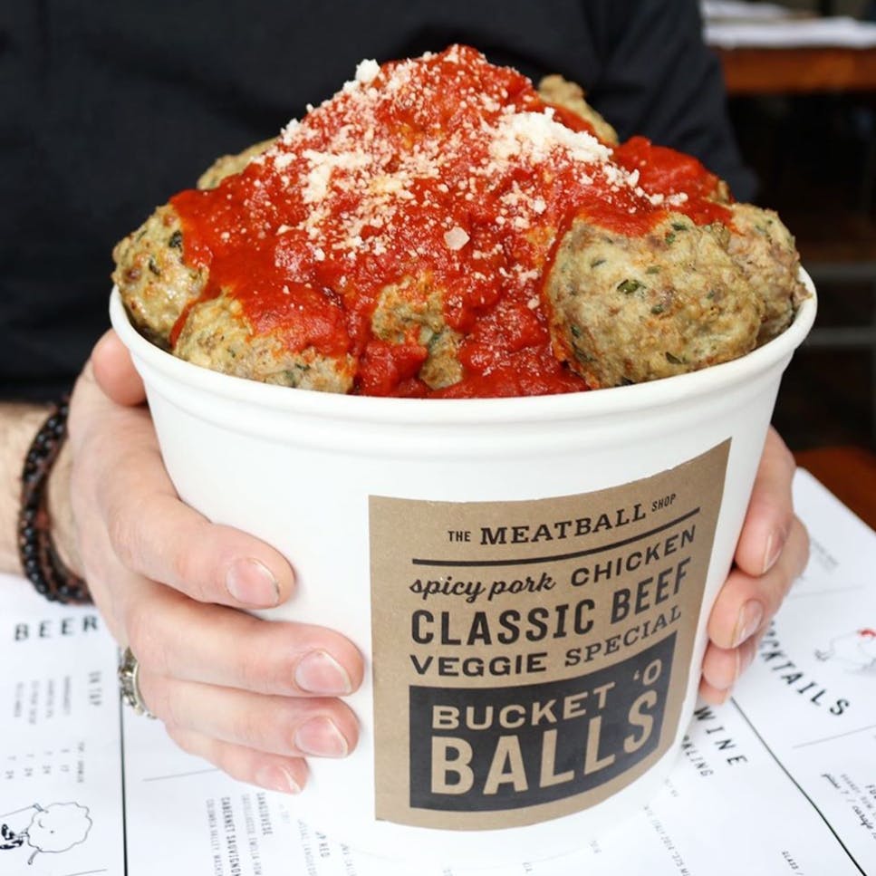 Bucket Of B Alls Family Pack Classic Beef Meatballs By The Meatball Shop Goldbelly