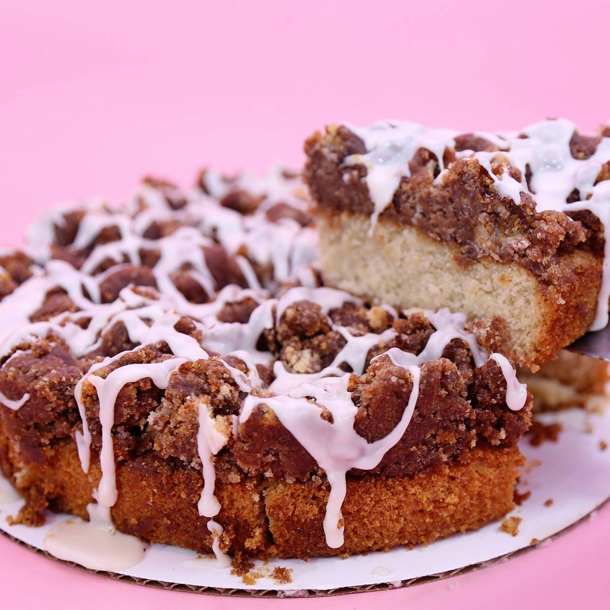 Easy Eggless Coffee Cake With Streusel Topping - Just As Tasty