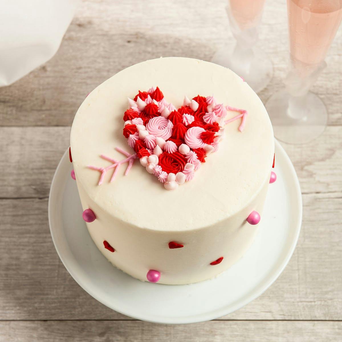 Valentine's Day Strawberry 4-Layer Cake