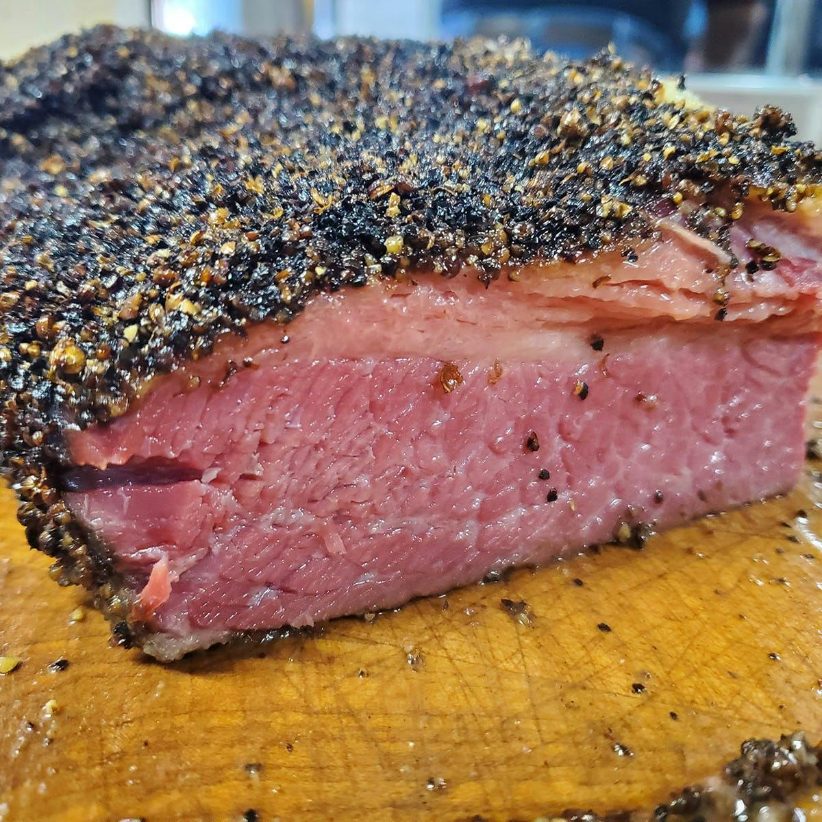 Whole Pastrami Brisket - 6 lbs. by Roegels Barbecue - Goldbelly