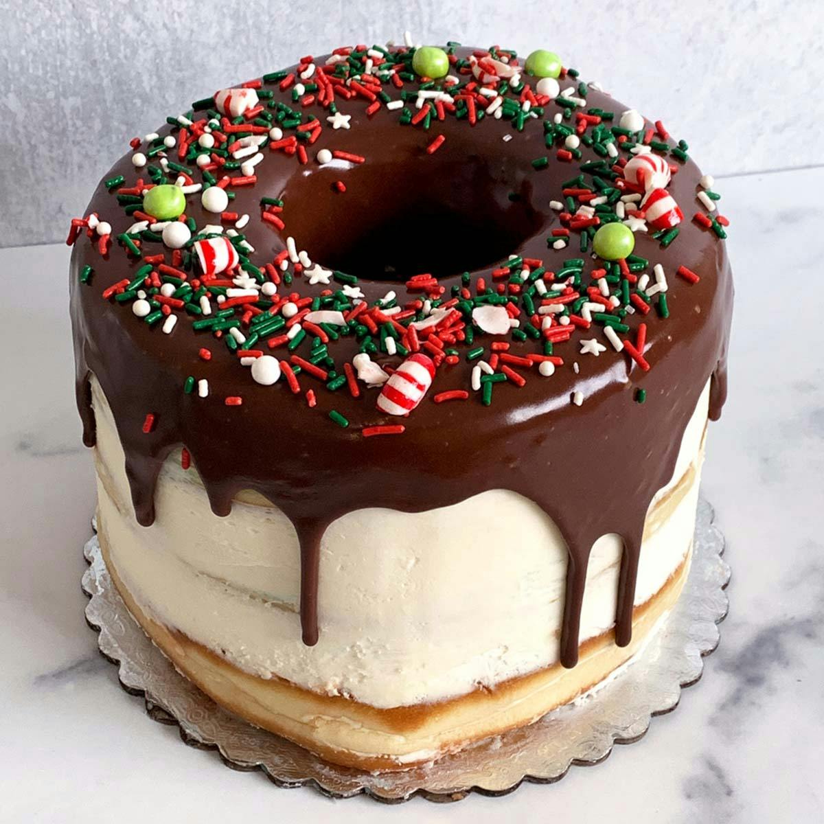 Chocolate Donut Birthday Cake - The Baker Upstairs