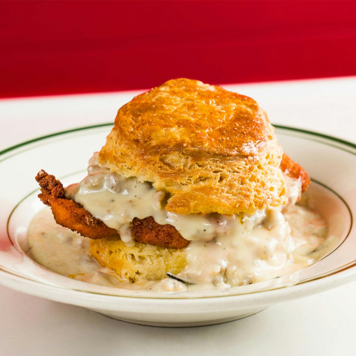 Fried Chicken Biscuits with Rosemary Hot Honey