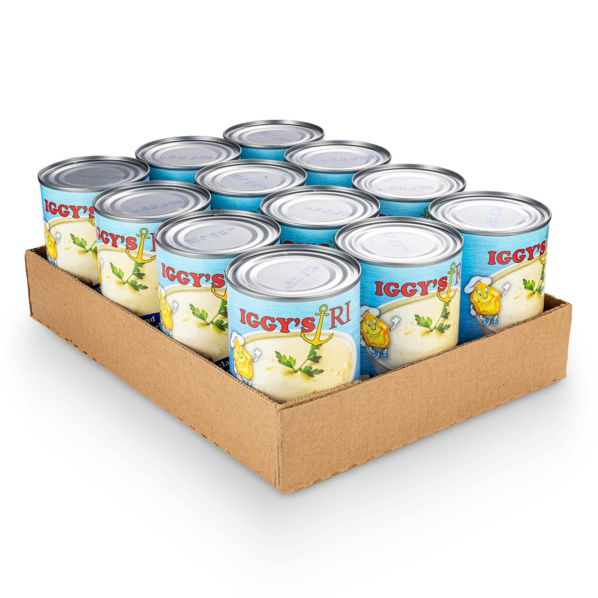 Iggy's New England Canned Clam Chowder 12 Pack
