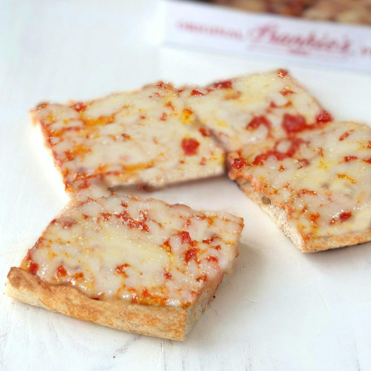 square cheese pizza slice