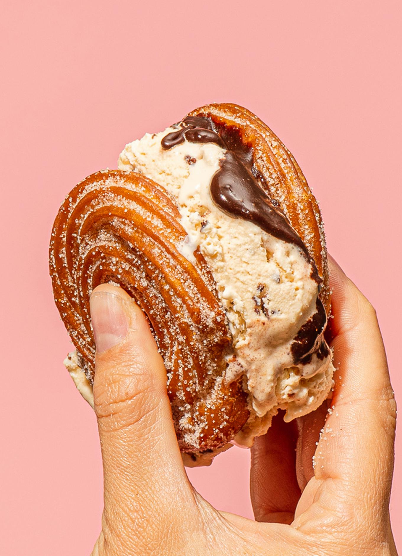 Churro Ice Cream Sandwiches