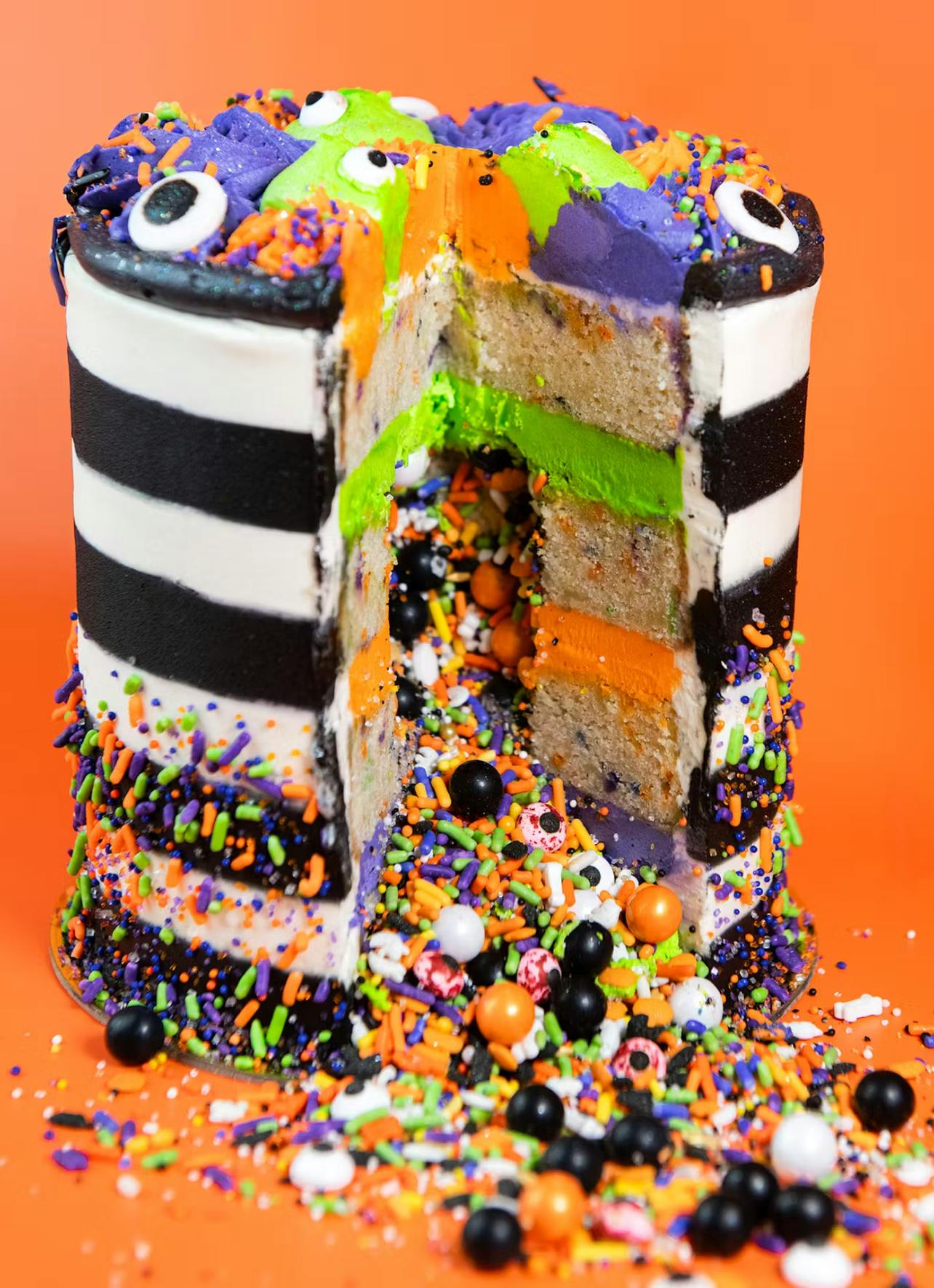 Spooky Sprinkle Surprise Cake