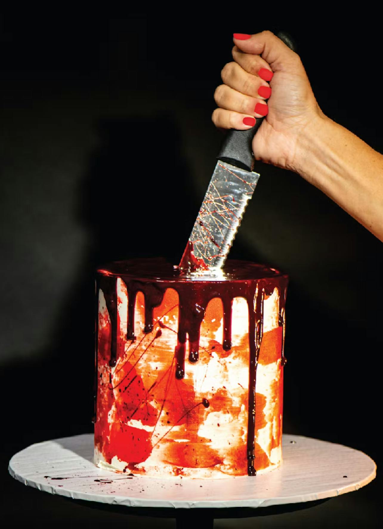 Bloody Knife Red Velvet Cake