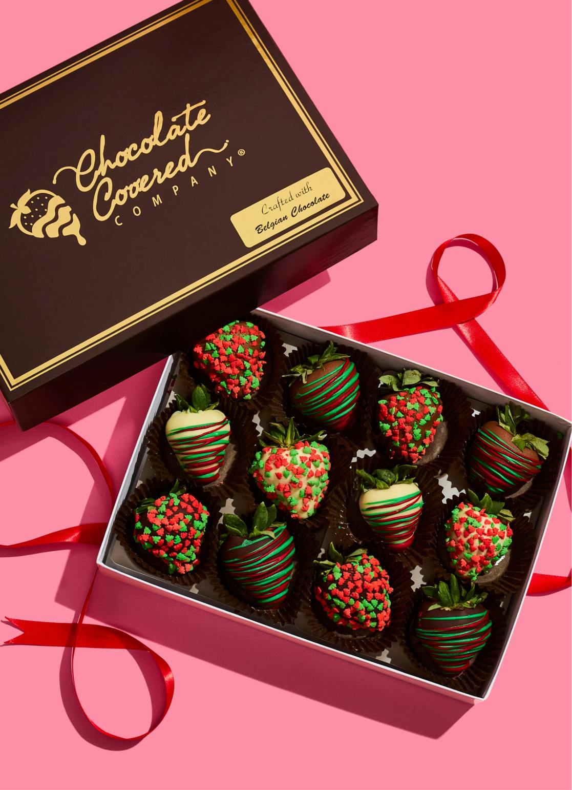 Belgian Chocolate Covered Strawberries Gift Box