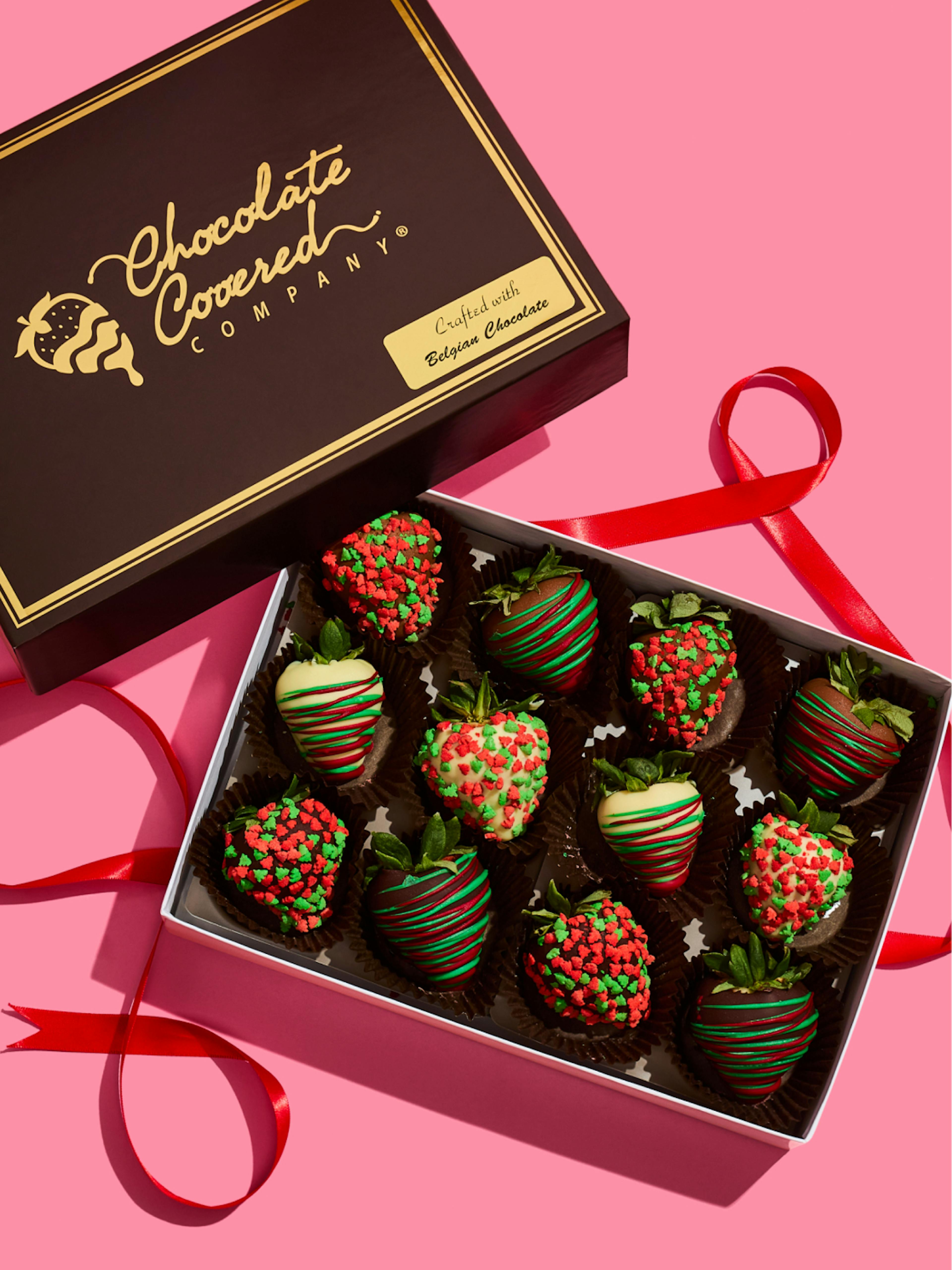 Belgian Chocolate Covered Strawberries Gift Box