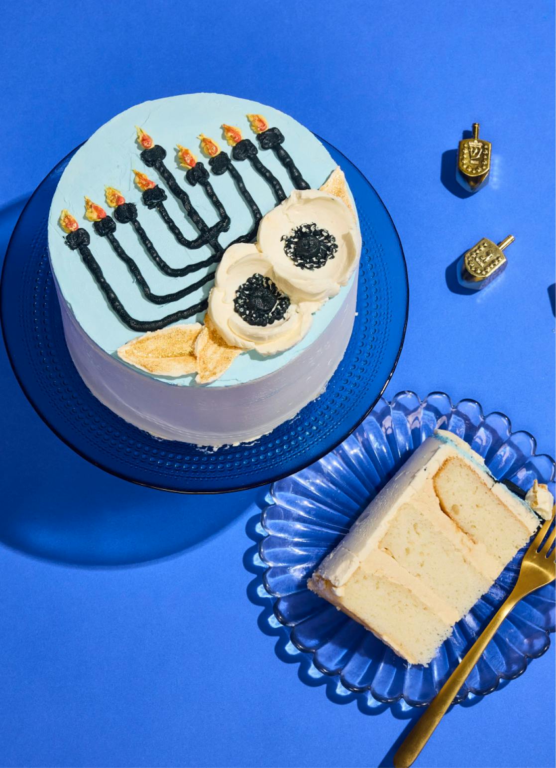 Handmade Menorah Cake