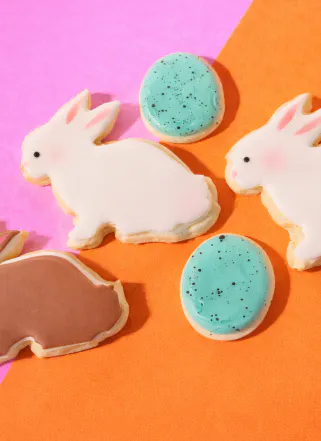 Speckled Egg & Bunny Cookies<br>Elle's Belles