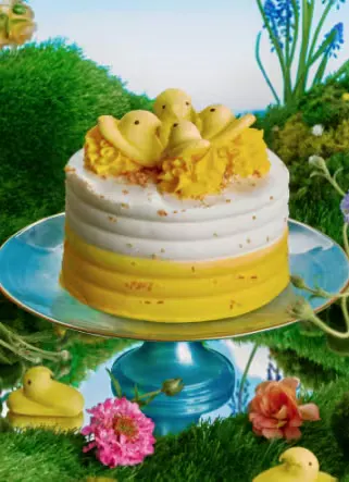 Vintage Peeps Cake<br>Misha's Cupcakes