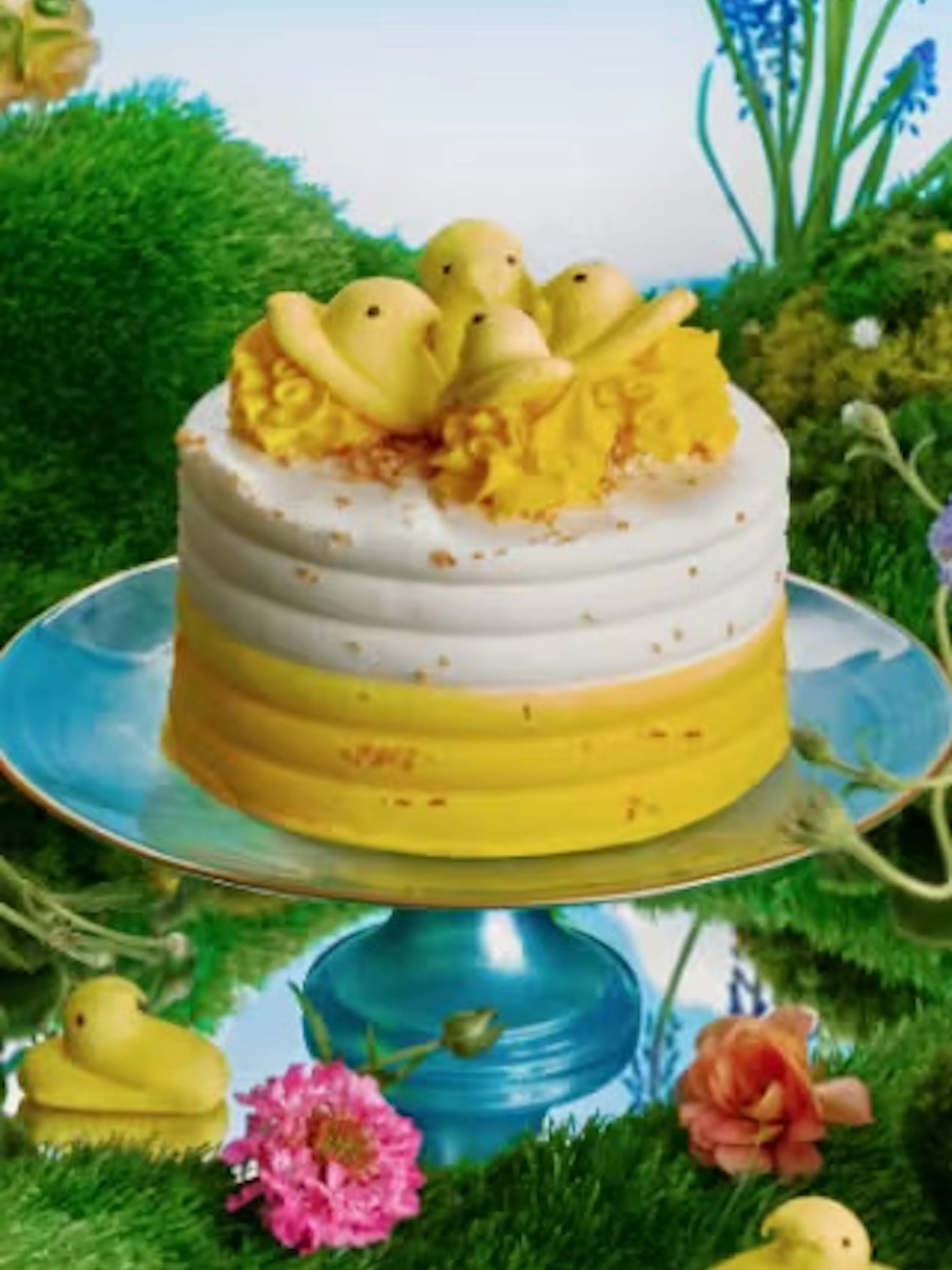 Vintage Peeps Cake<br>Misha's Cupcakes