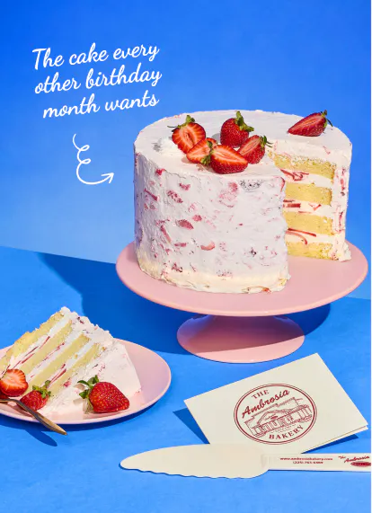 Strawberry Fields Forever Bday Cake  