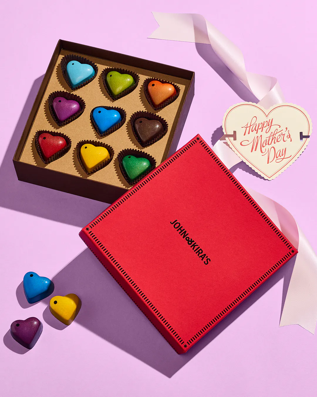 Mother's Day Chocolate Hearts