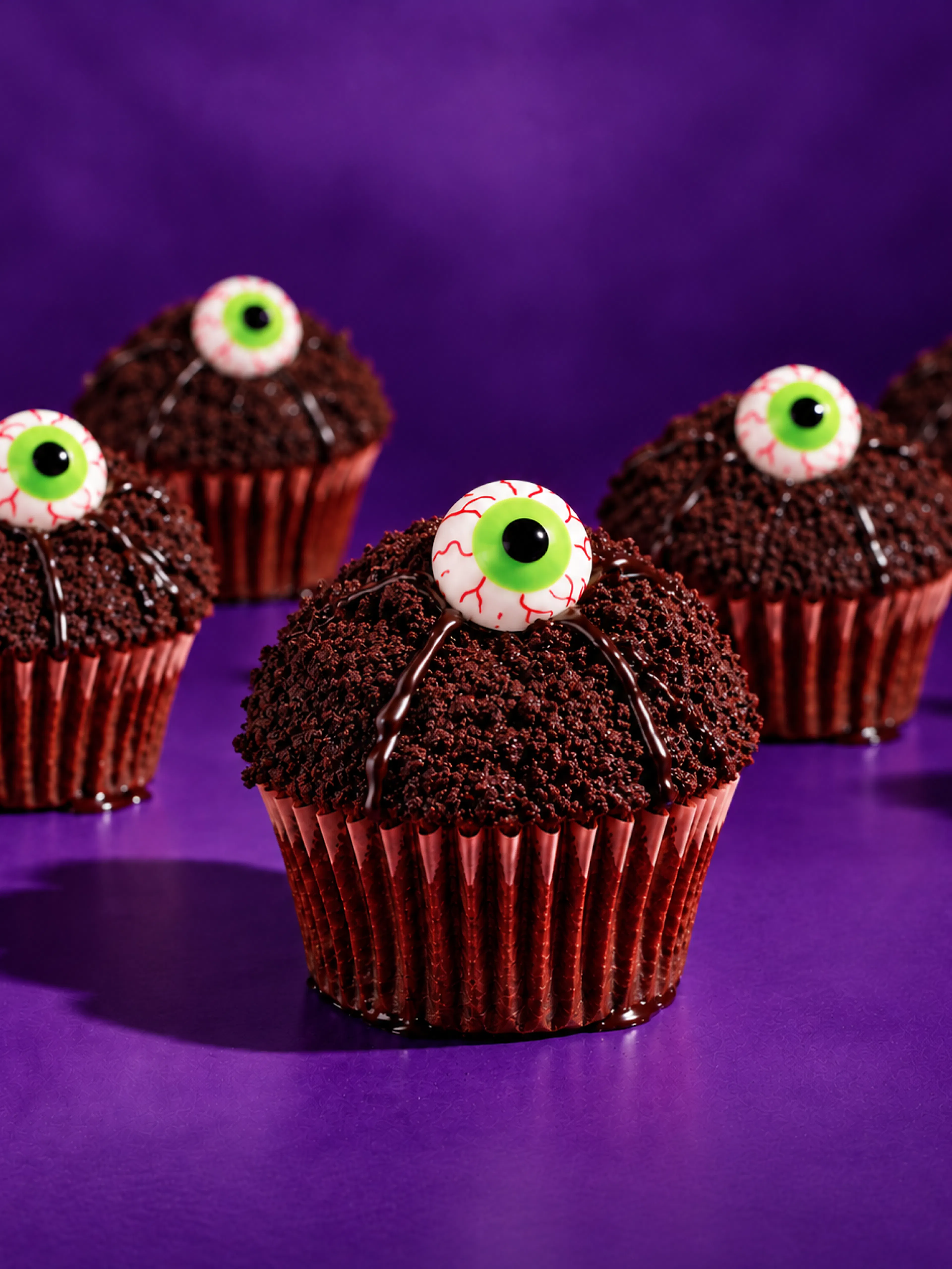 Blackout Eyeball Cupcakes