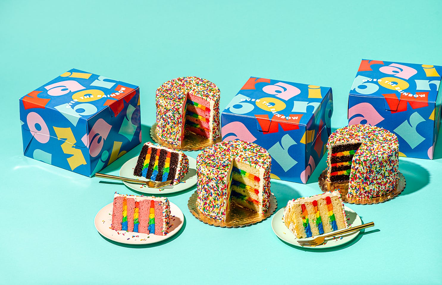 Over the Rainbow Cakes