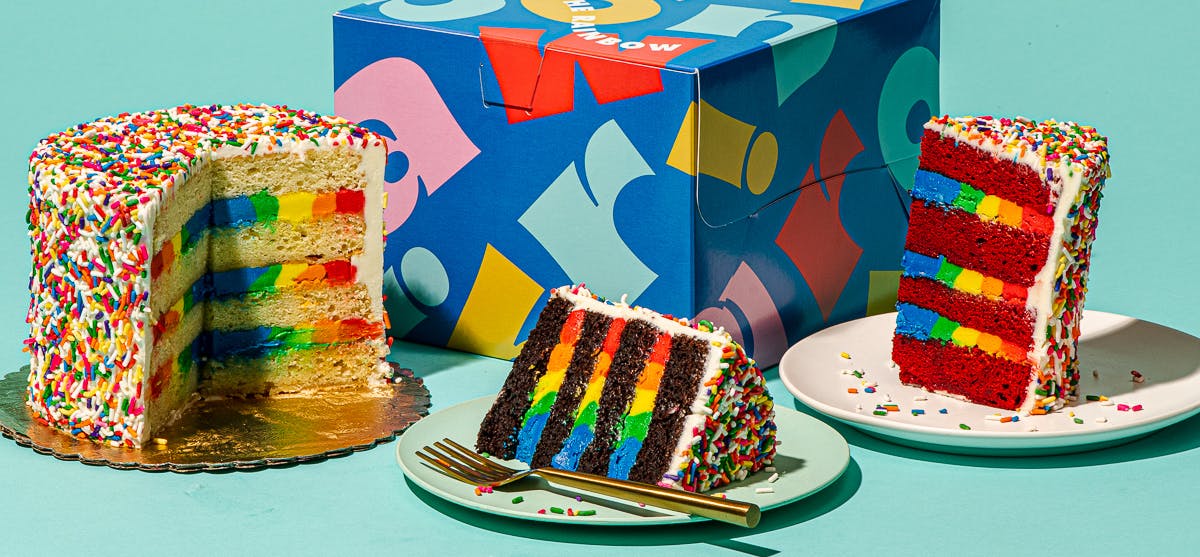 Half Rainbow Cake - Barasat ::