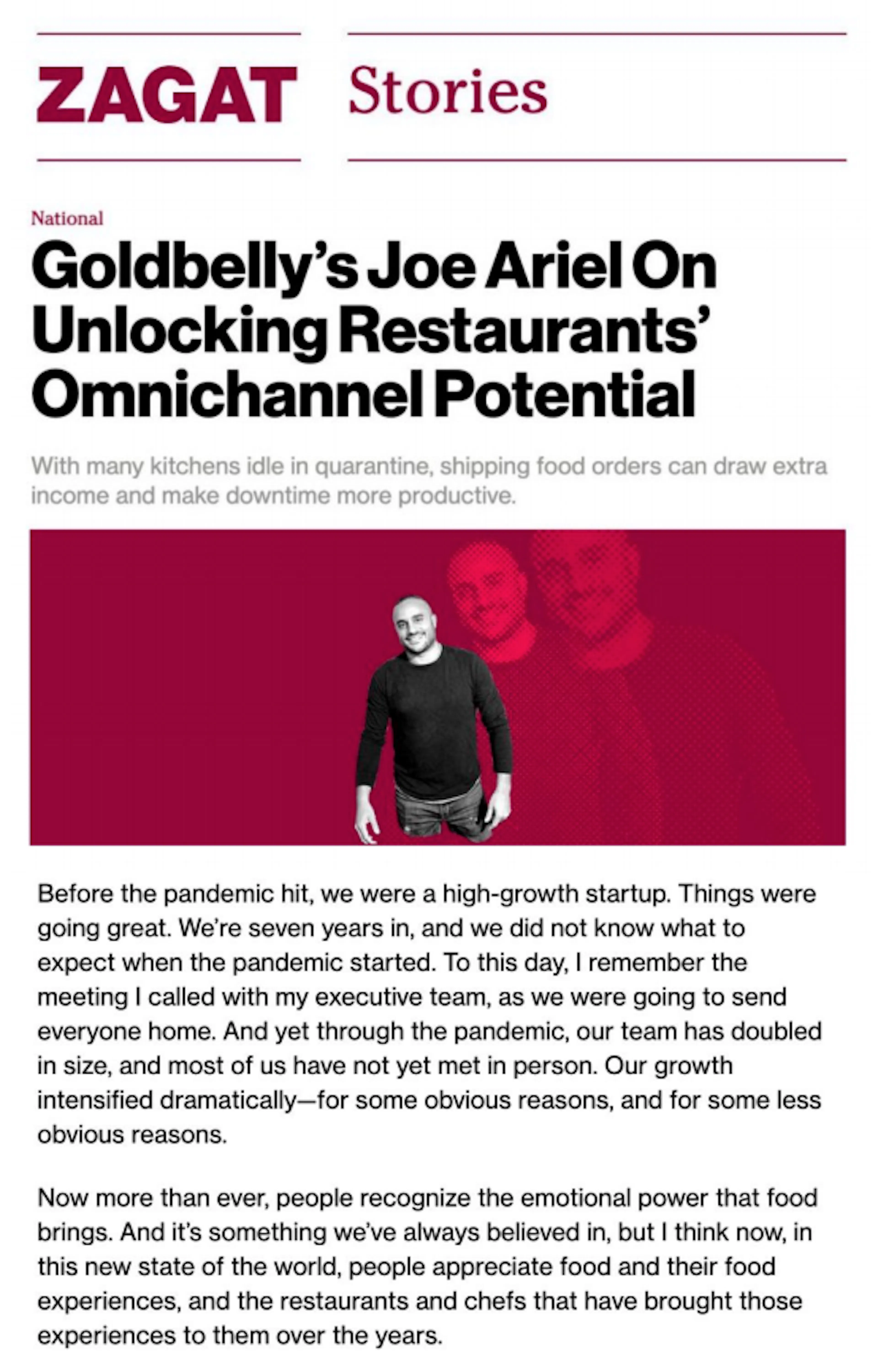 Goldbelly CEO Joe Ariel On Unlocking Restaurants’ Omnichannel Potential article thumbnail
