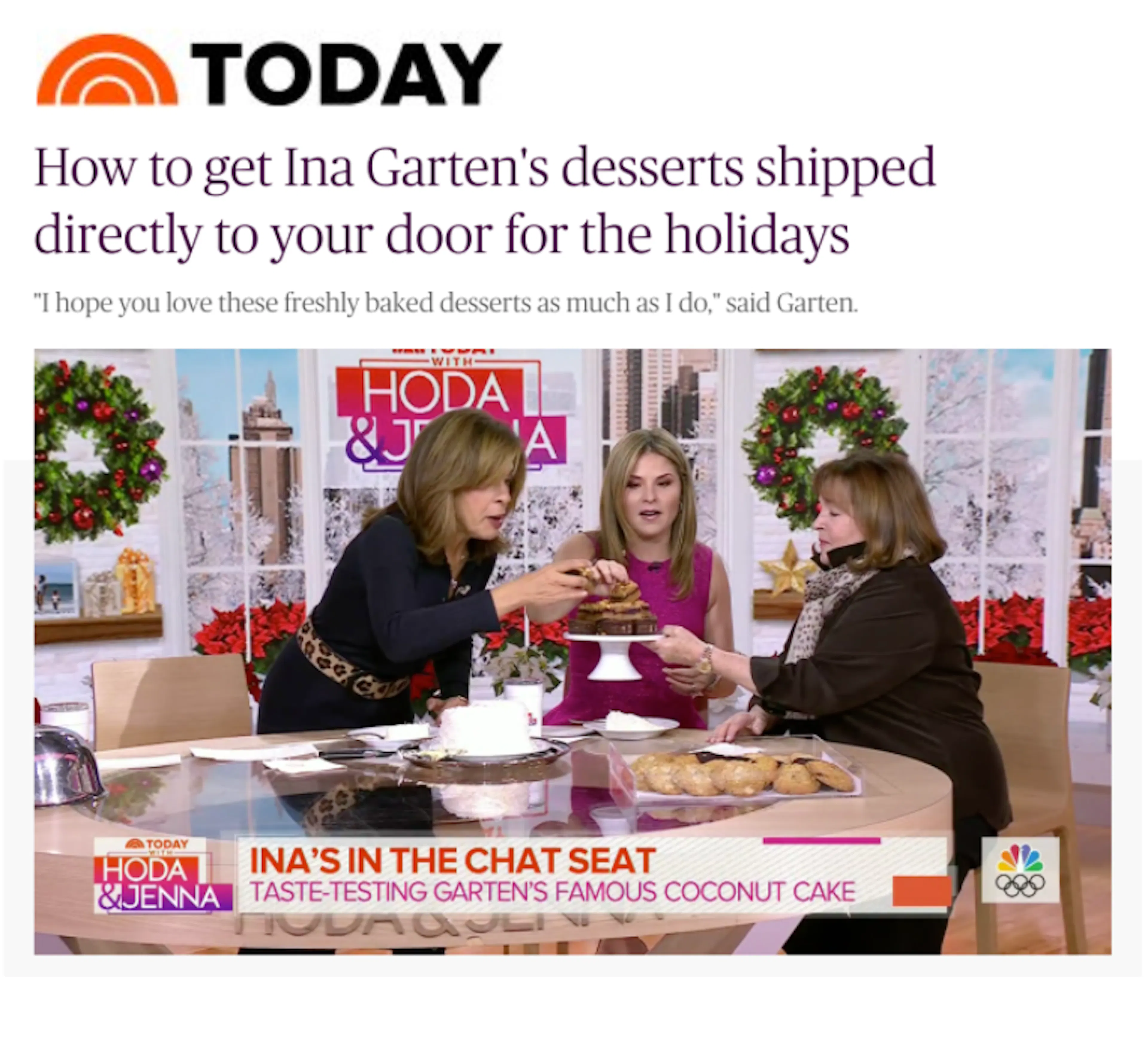 Ina Garten Teams Up With Goldbelly  article thumbnail