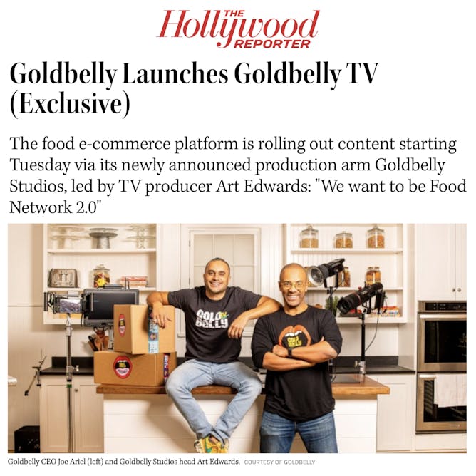Goldbelly Announces Launch of GoldbellyTV article thumbnail