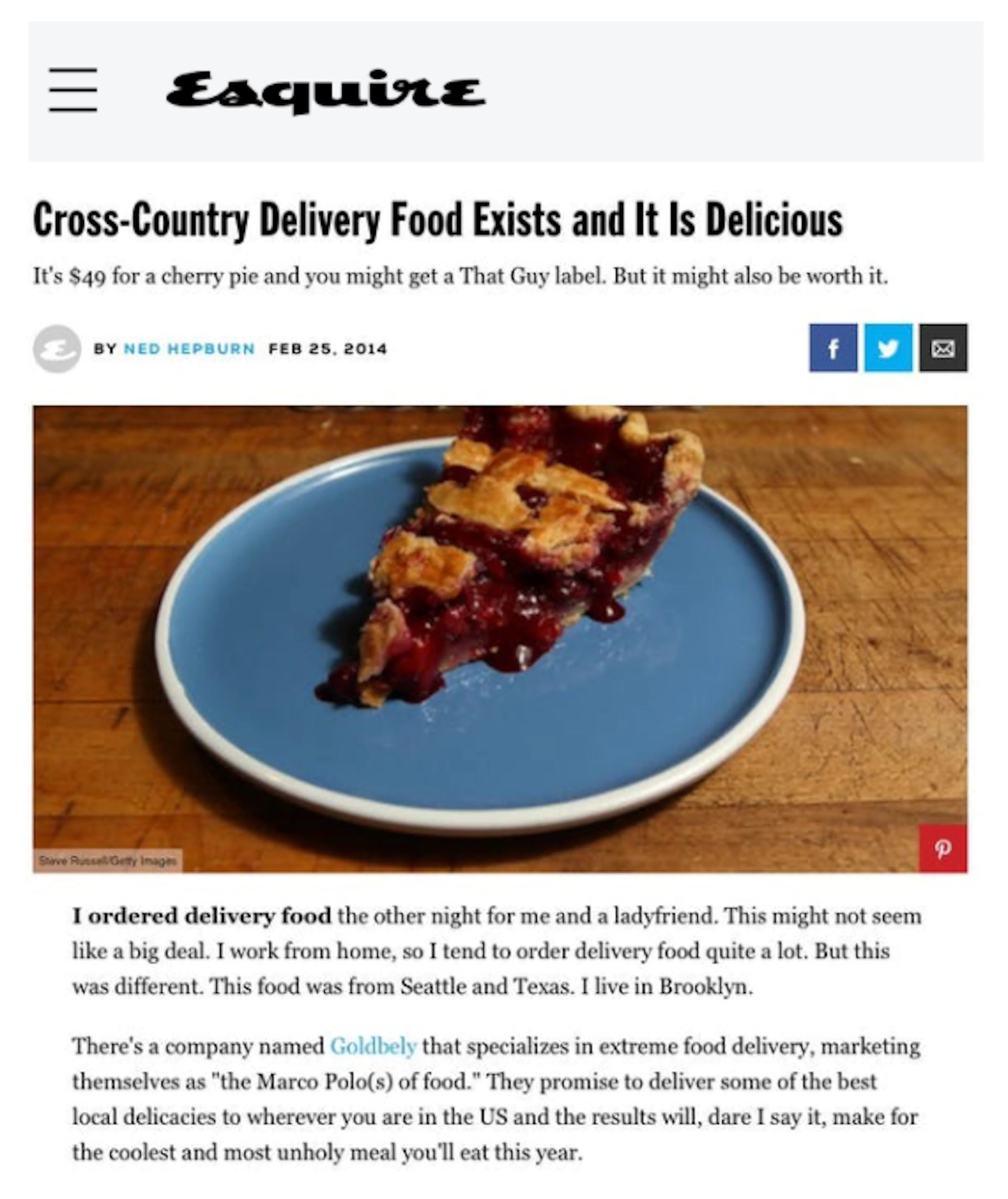 Esquire Orders Cross-Country Delivery article thumbnail