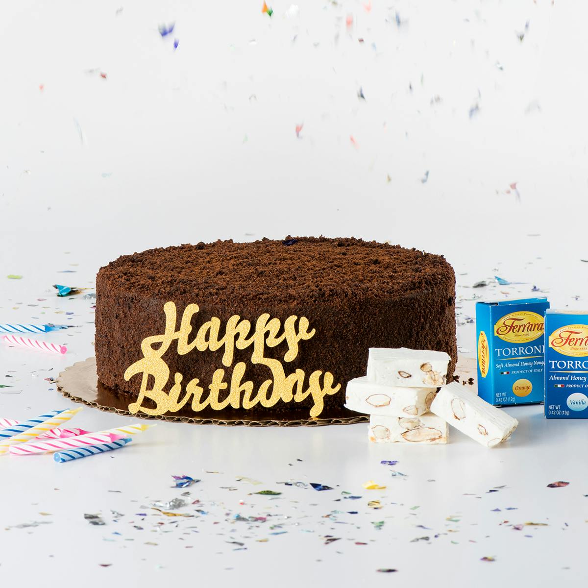 Gold Birthday Cake Pack By Ferrara Bakery Goldbelly