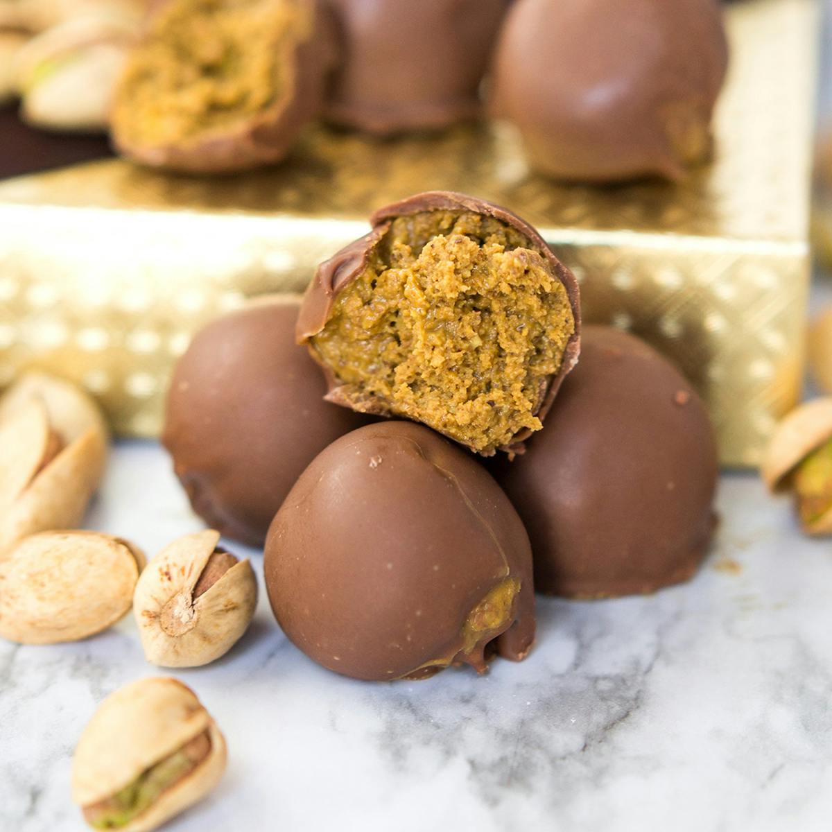 Pistachio Butter Truffles by Sugar Plum Goldbelly