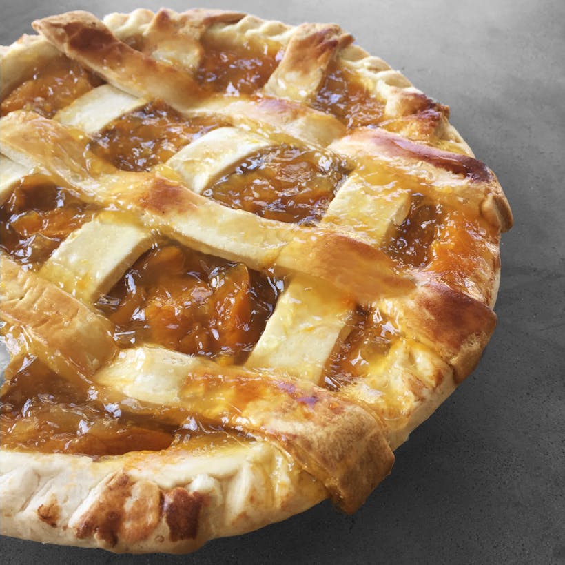 Peach Lattice Top Pie