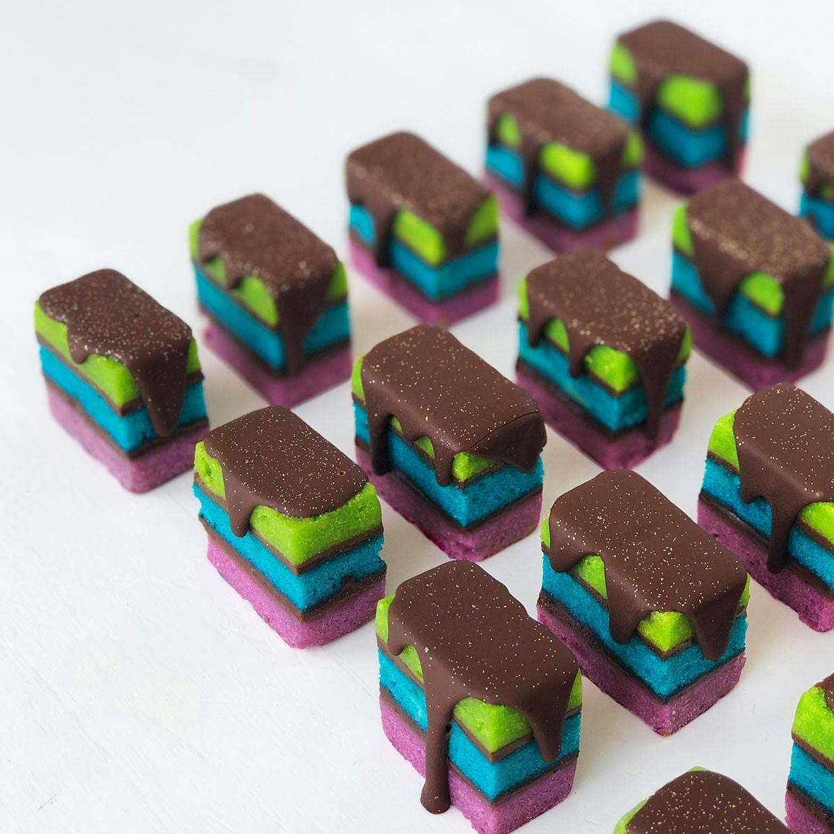 Rainbow Cookies Nutella Filling 20 Pack By Zola Bakes Goldbelly