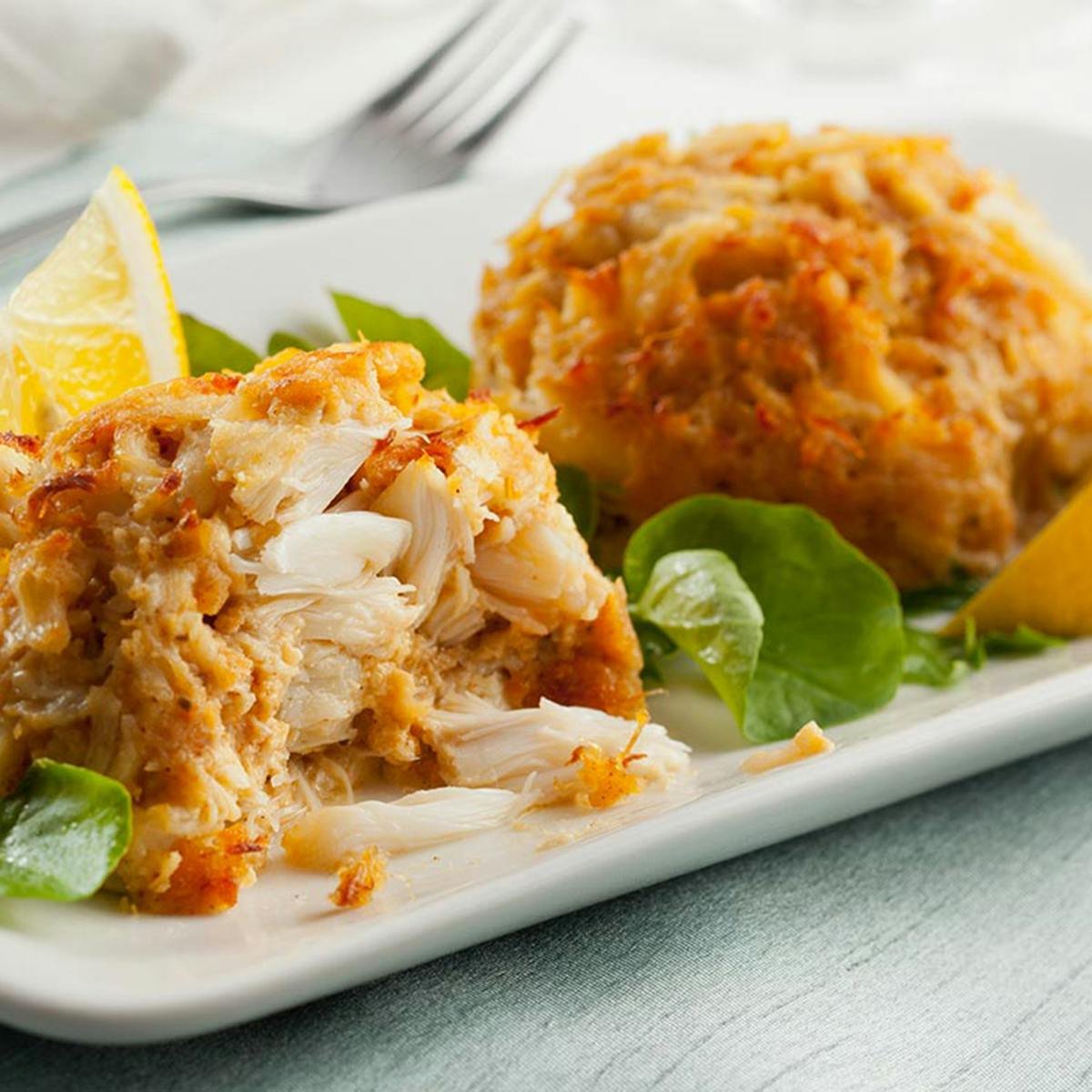 Fresh market crab cake meal information