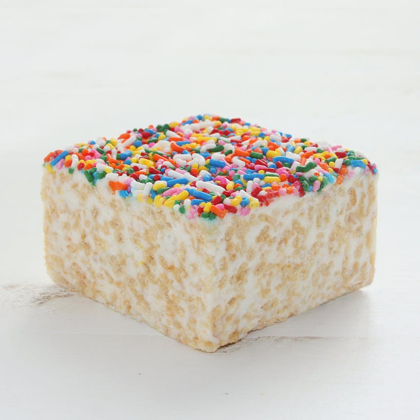 Rainbow Sprinkle Marshmallow Crispycakes- 8 Pack