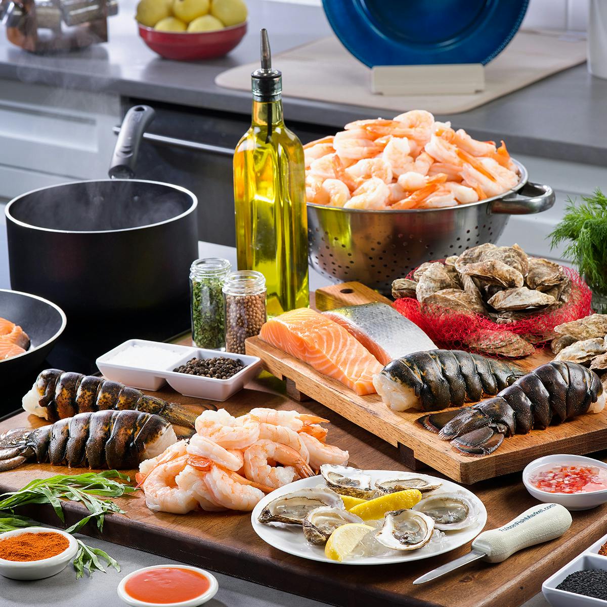 Seafood Dinner Party Box - Serves 4-6 by Fulton Fish ...