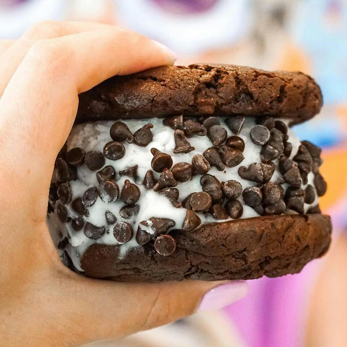 Jumbo Cookie Monster Ice Cream Sandwiches 6 Pack by