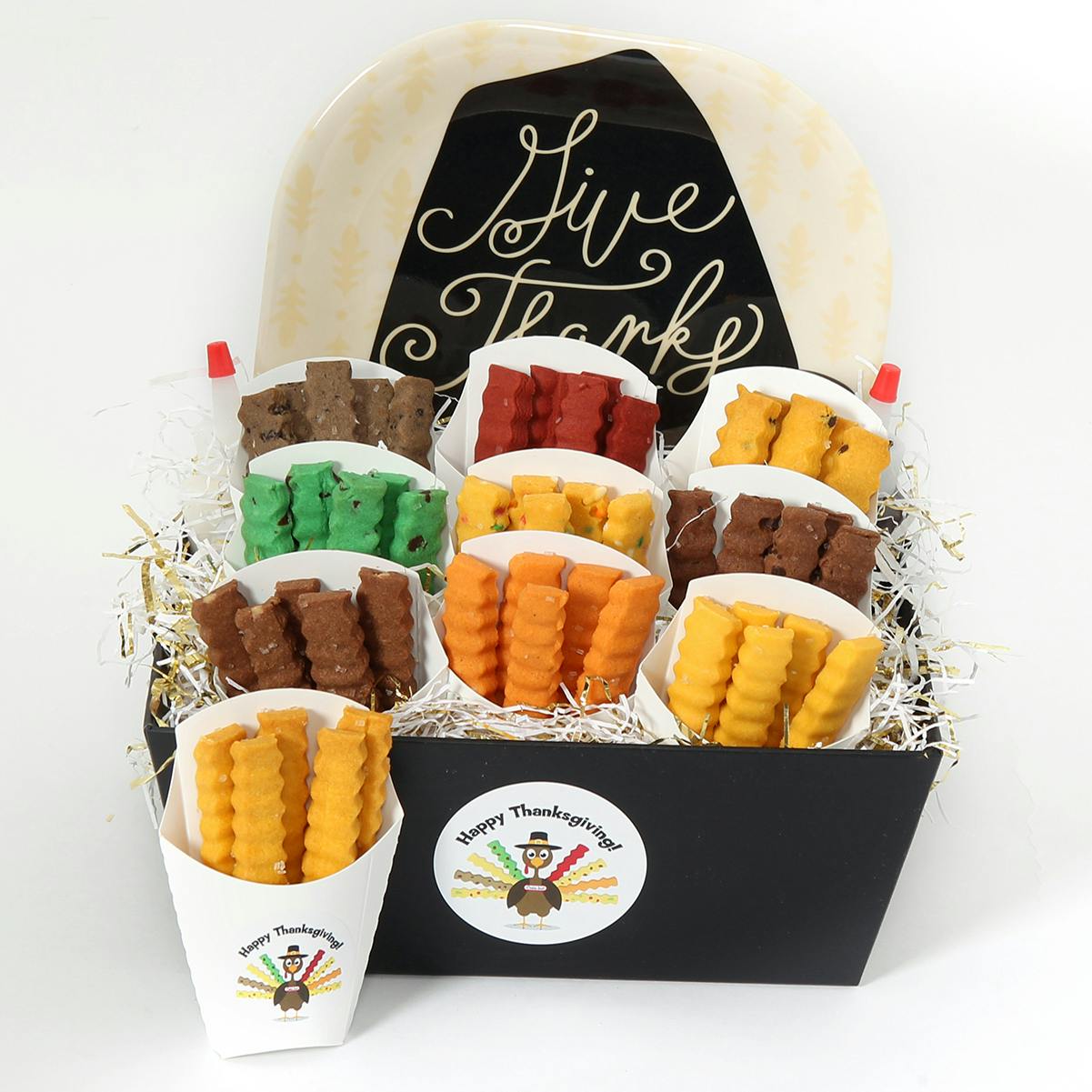 Thanksgiving Cookie Fries Gift Basket 9 Cartons by The