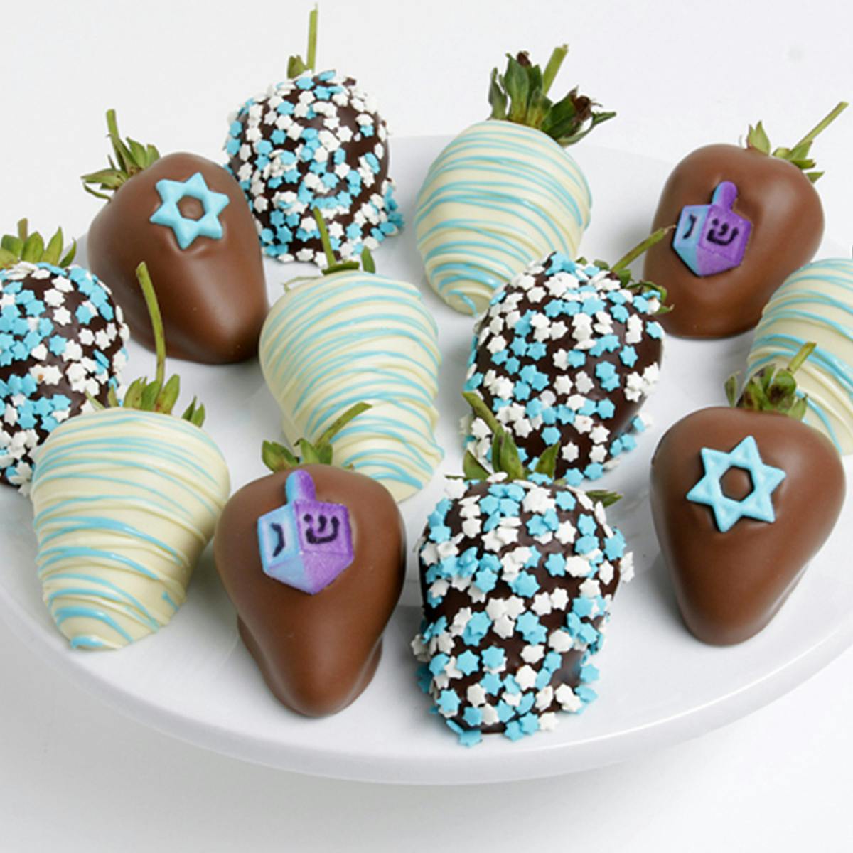 Hanukkah Chocolate Covered Strawberries by The Chocolate Covered Co