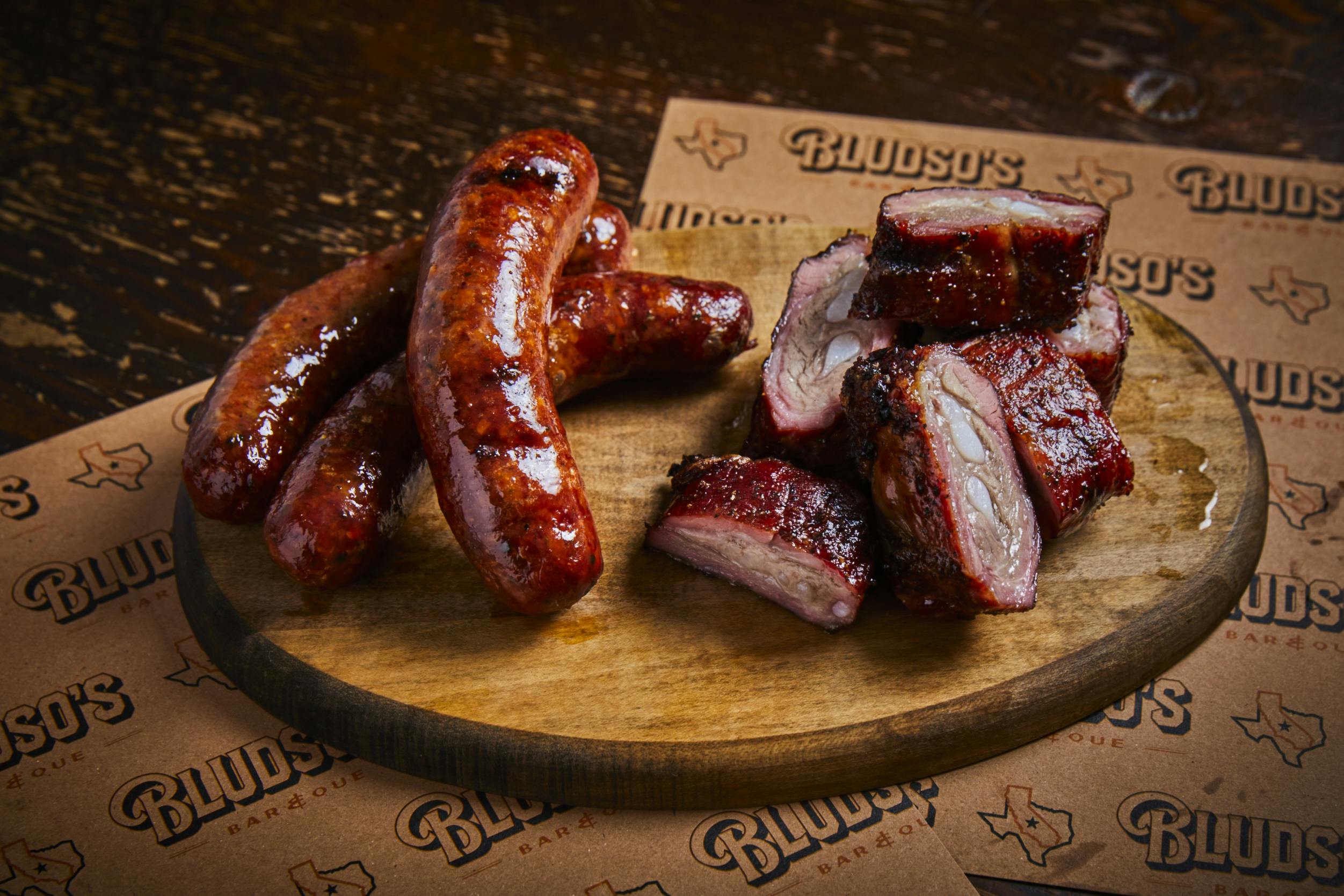 BBQ Rib Tips & Hot Links Combo by Bludso's BBQ Goldbelly