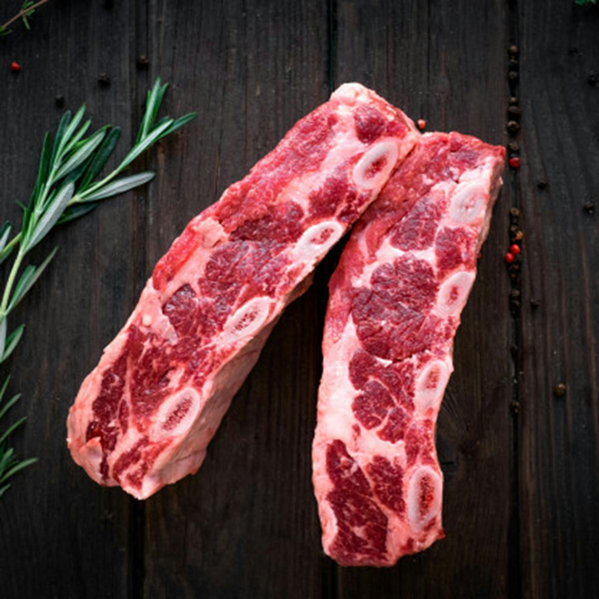 Kosher Upper Choice Beef Short Ribs Flanken 10 oz. by West Coast Prime Meats Goldbelly