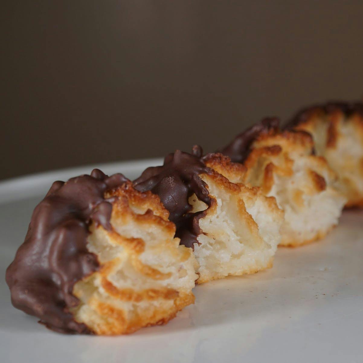 Chocolate Dipped Macaroons - 8 Pack by MacBaby - Alternate image 1