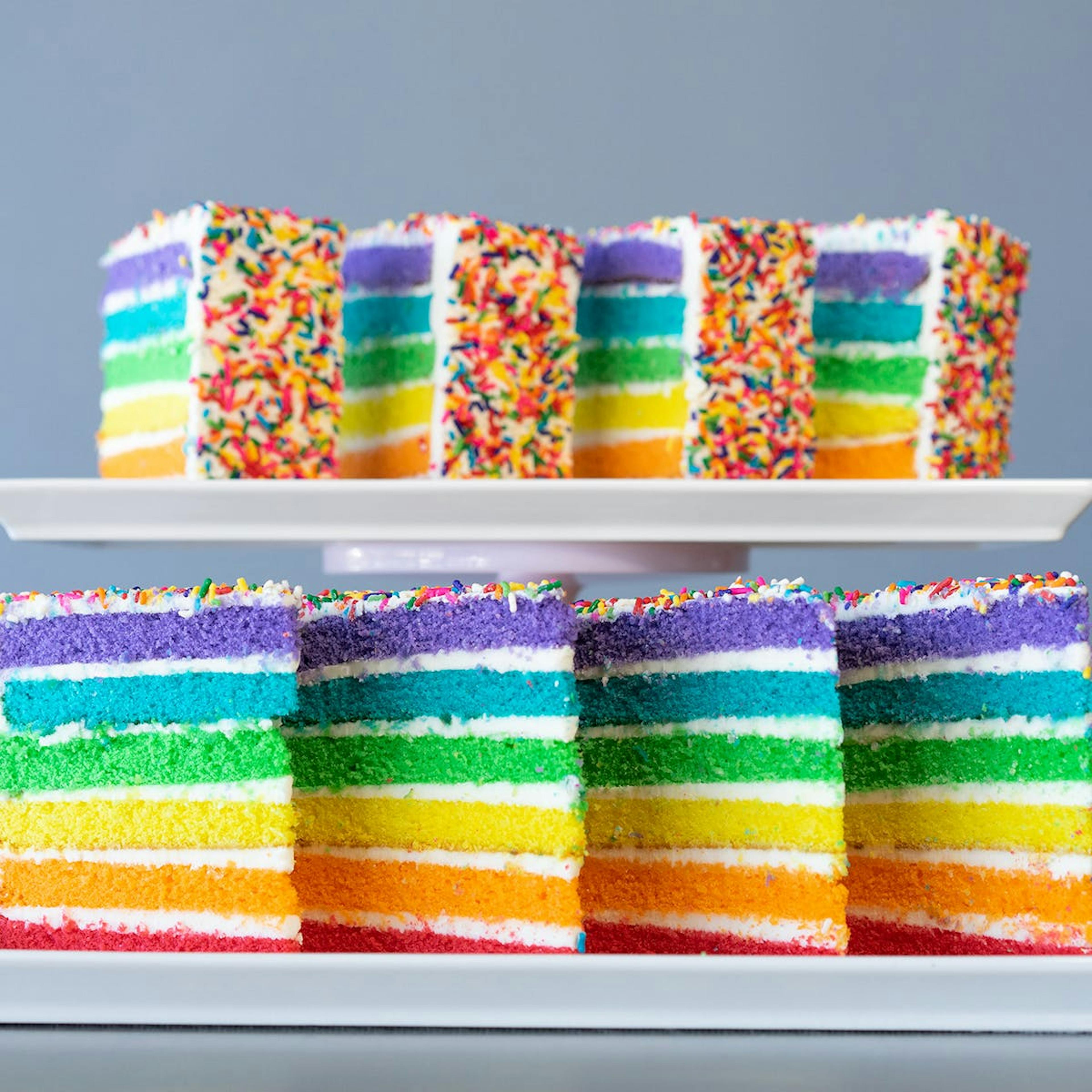 Rainbow Cake Pre-Sliced - 8 Slices by Carlo's Bakery - Alternate image 2