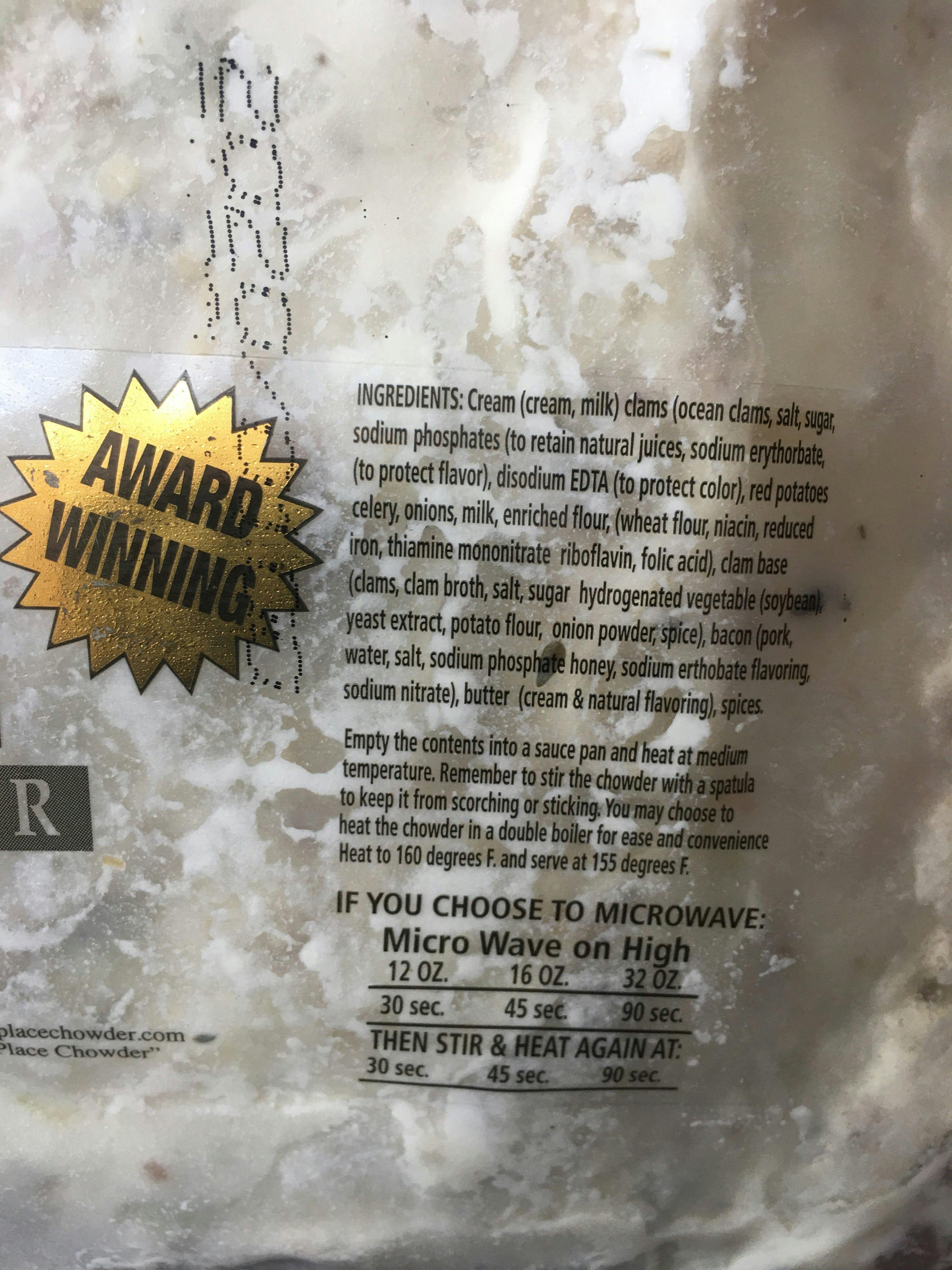 Clam Chowder - Pike Place Market, New England Style, 1 quart by Pike Place Fish Market - Alternate image 3