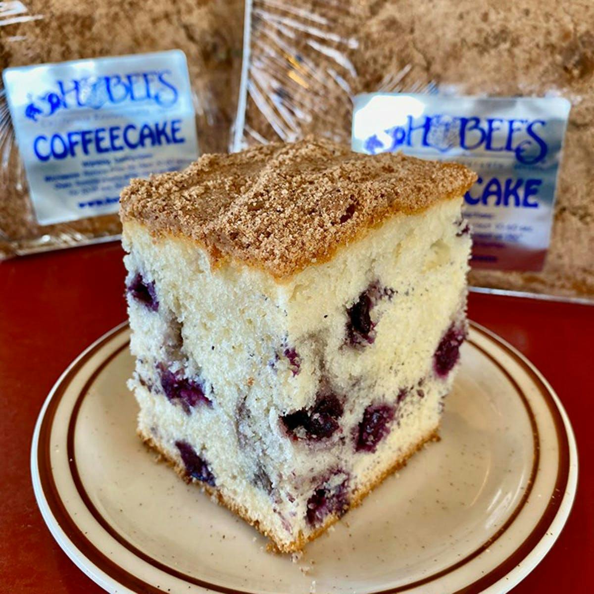 World Famous Blueberry Coffeecake by Hobee's