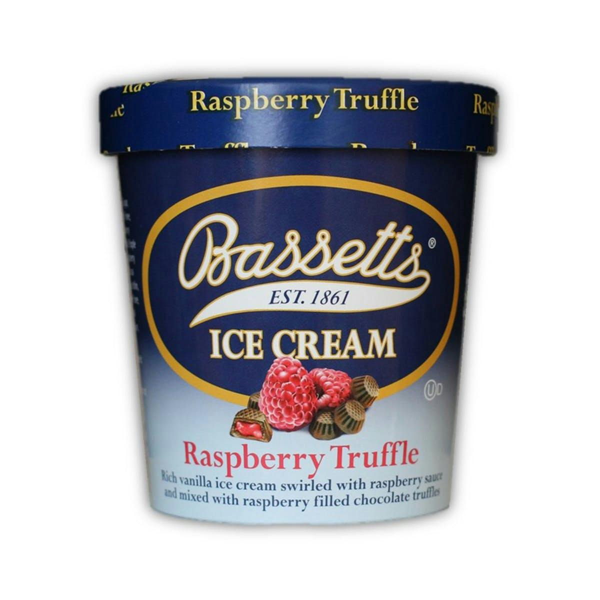 Raspberry Truffle Ice Cream - 6 Pints by Bassetts Ice Cream - Alternate image 1