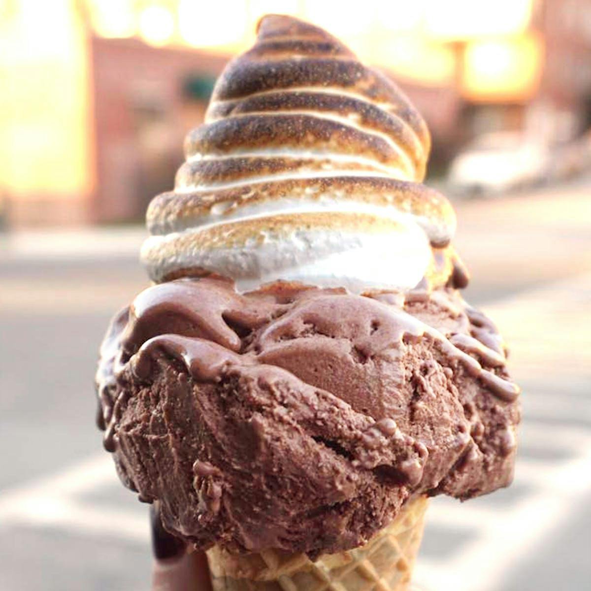 Valrhona Chocolate Meringue Topped Ice Cream - 6 Pints by Bona Bona Ice Cream - Alternate image 1