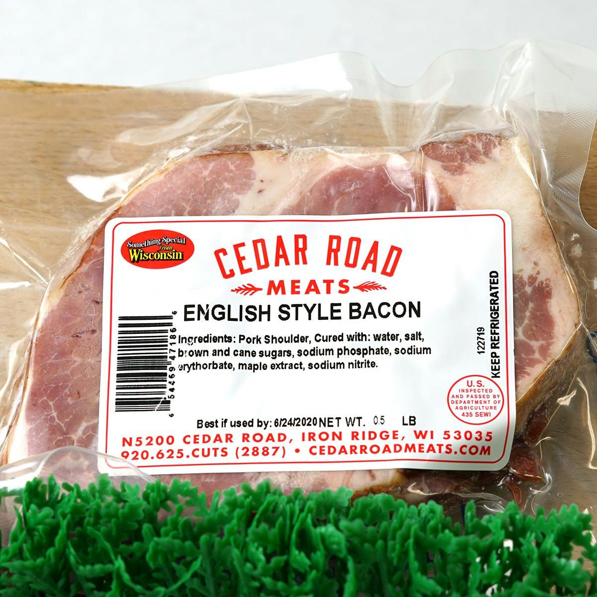English Bacon - 3 lbs. by Cedar Road Meats - Goldbelly