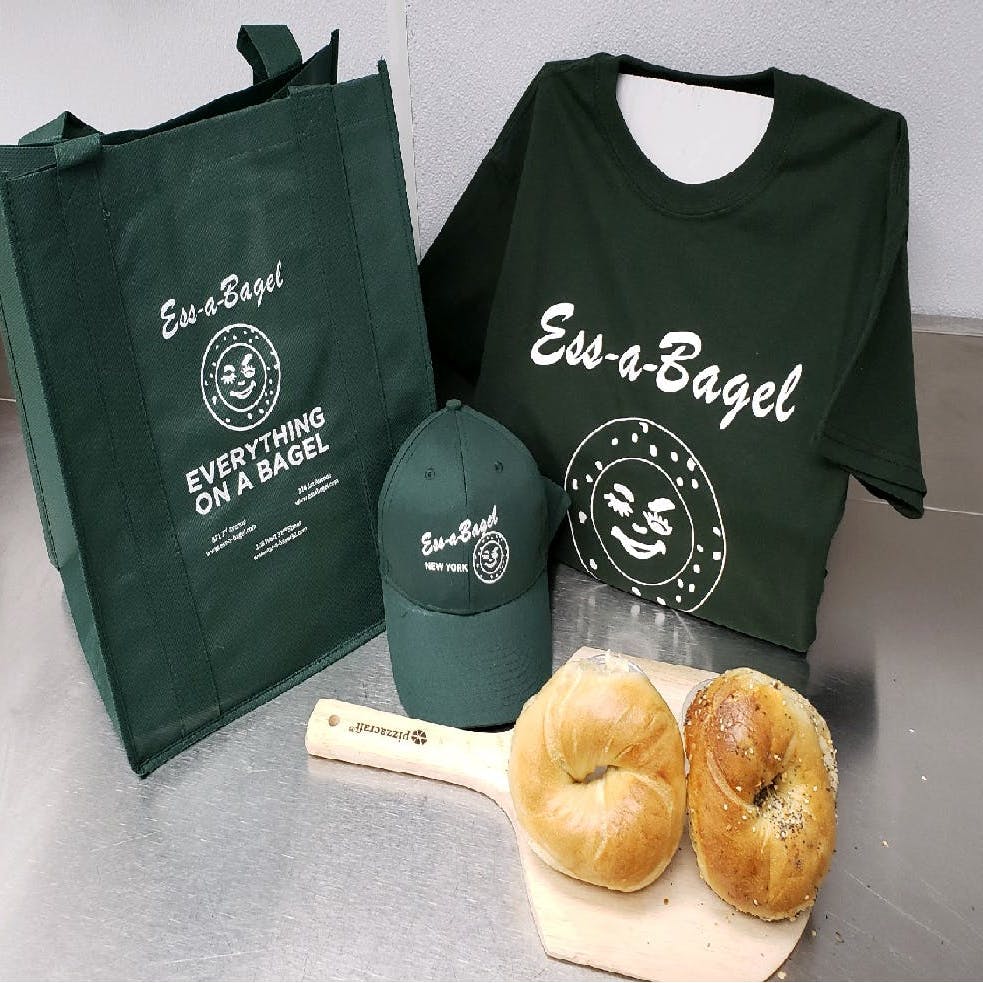 Ess A Bundle Hat T Shirt And Recycling Tote By Ess A Bagel Goldbelly Ess A Bundle Hat T Shirt And Recycling Tote By Ess A Bagel Goldbelly