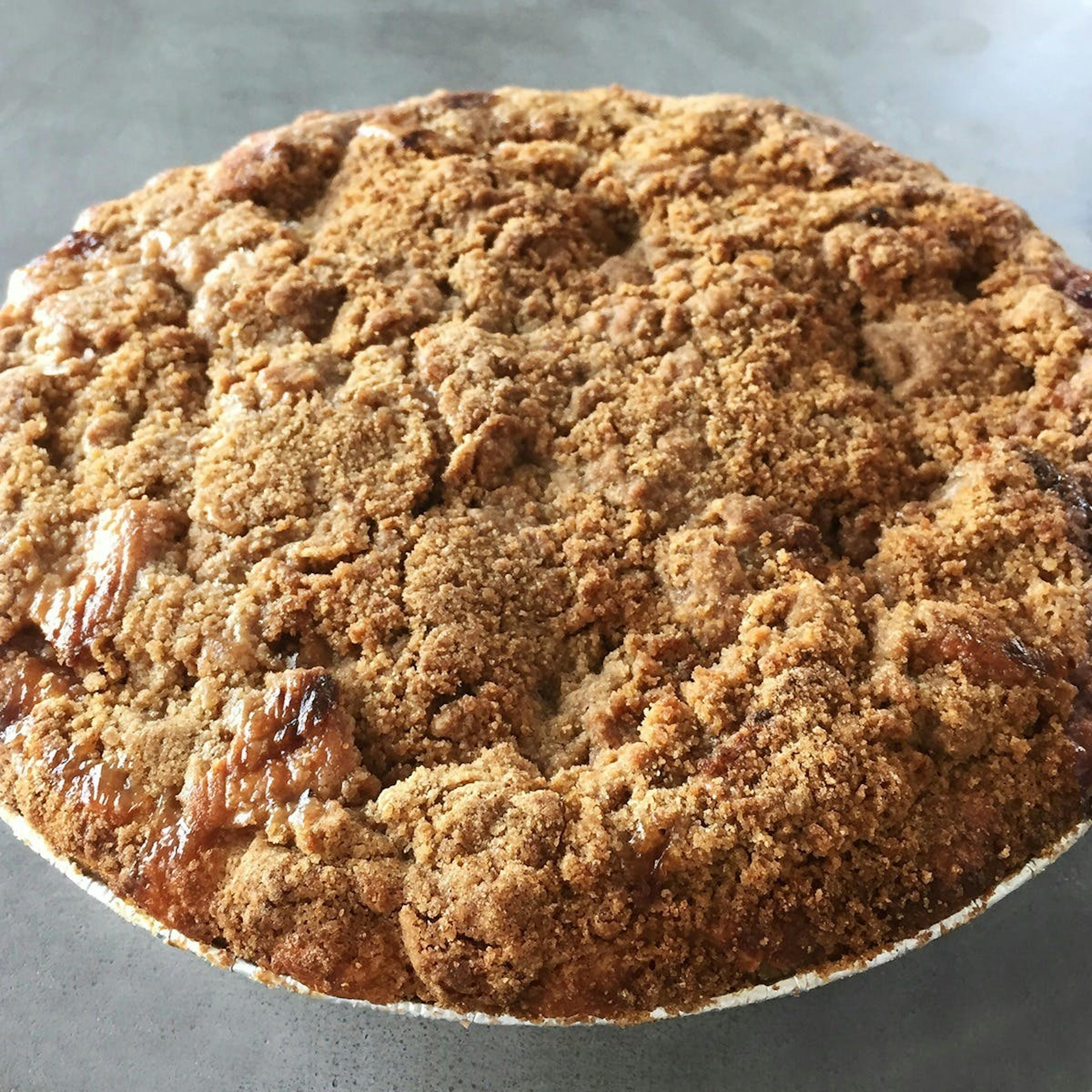 Apple Raspberry Crumb Pie by Michele's Pies