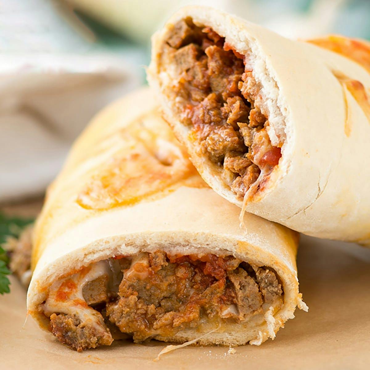 Meatball Provolone Stromboli - 4 Pack by Romano's Original Stromboli